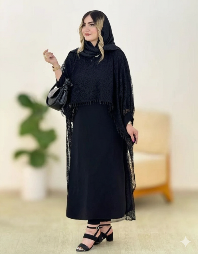 ست سارافون و کراپ گیپور زنانه فری سایز
