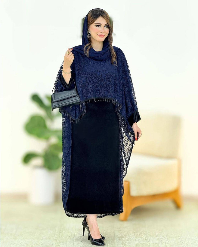 ست سارافون و کراپ گیپور زنانه فری سایز
