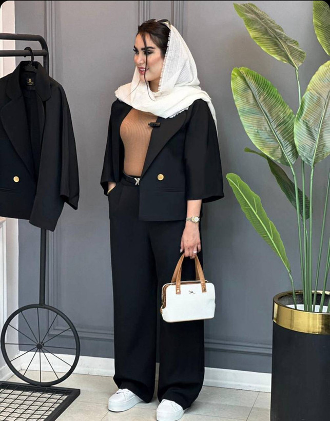 کت و شلوار کرپ مازراتی نیلا
