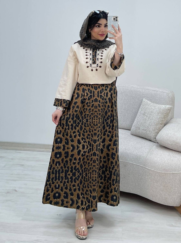 شومیز و دامن پلنگی