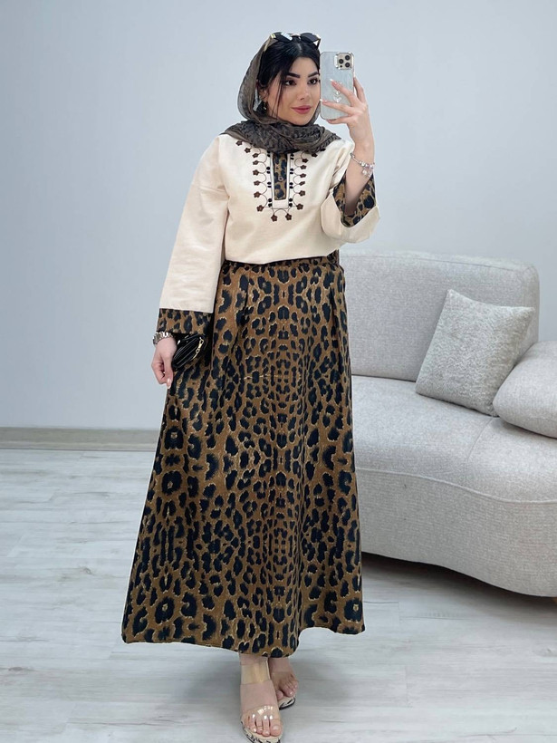 شومیز و دامن پلنگی