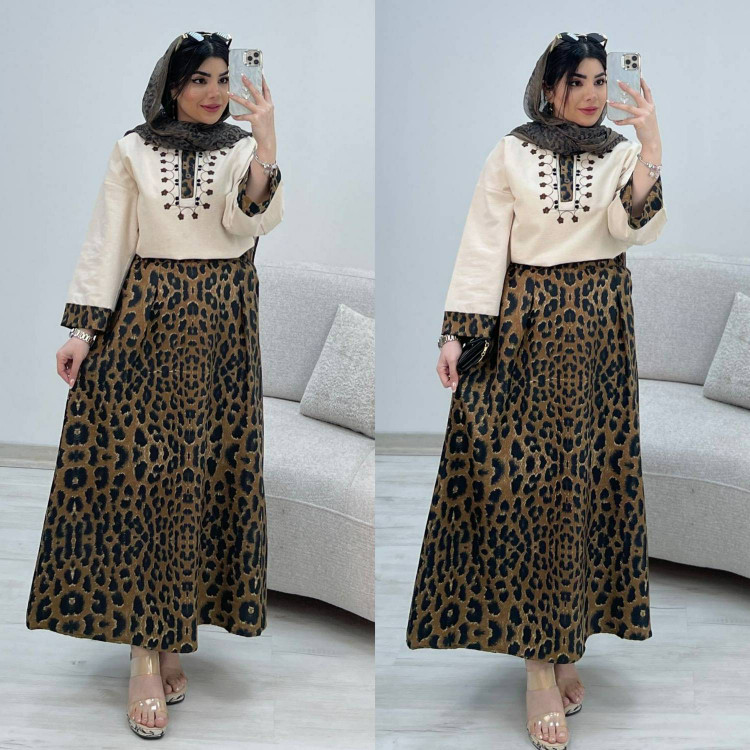 شومیز و دامن پلنگی