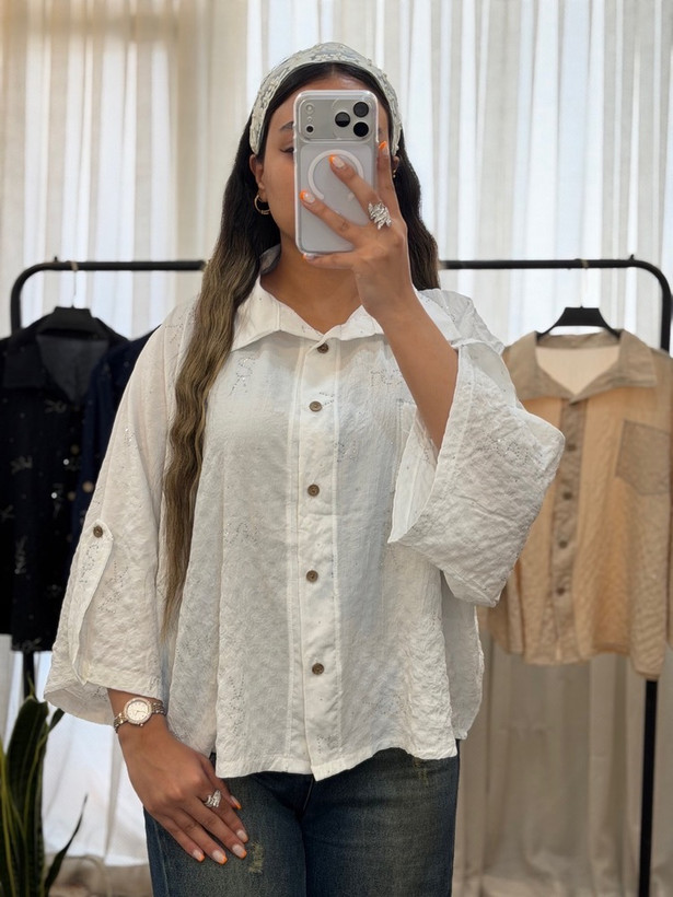 شومیز باکسی نگینی ینزی
