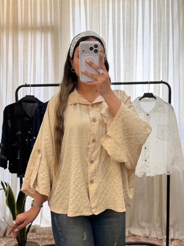 شومیز باکسی نگینی ینزی