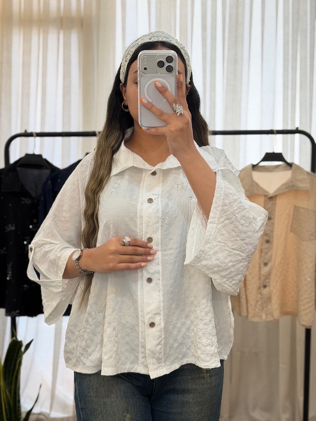 شومیز باکسی نگینی ینزی