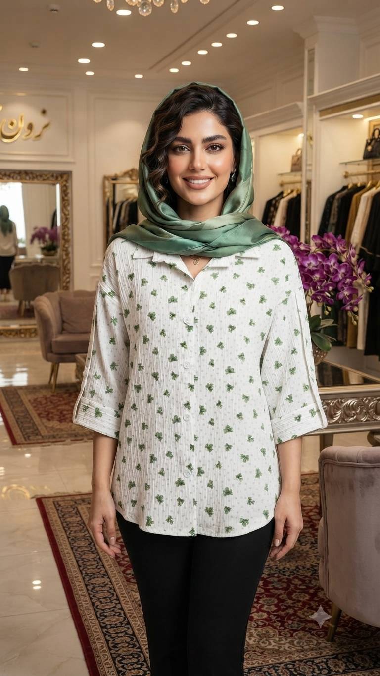 شومیز آیوا فری سایز پاپیون