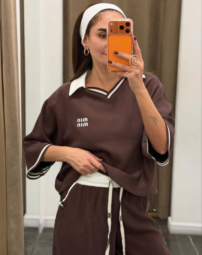 ست تیشرت و شلوار اورجینال miu miu